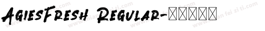 AgiesFresh Regular字体转换